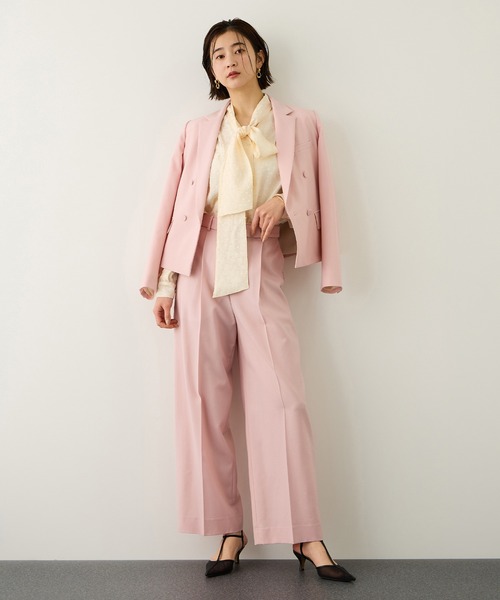 ROPE'（ロペ）の「2WAYドットジャガードボウタイブラウス/イージーケア（シャツ/ブラウス・レディース・ブラック/オフホワイト・FREE）」の3枚目の写真