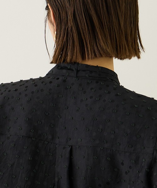 ROPE'（ロペ）の「2WAYドットジャガードボウタイブラウス/イージーケア（シャツ/ブラウス・レディース・ブラック/オフホワイト・FREE）」の7枚目の写真