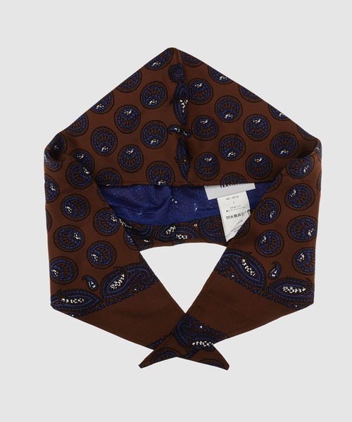NOMA t.d.（ノーマティーディー）の「Paisley Silk Hoody Scarf（バンダナ/スカーフ・メンズ・ブラウン/ネイビー/ベージュ・FREE）」の12枚目の写真