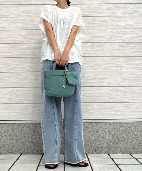 Q(キュー)の「ミニトート2wayショルダー(ショルダーバッグ・レディース・ブラック/エメラルド・ONE SIZE)」の18枚目の写真