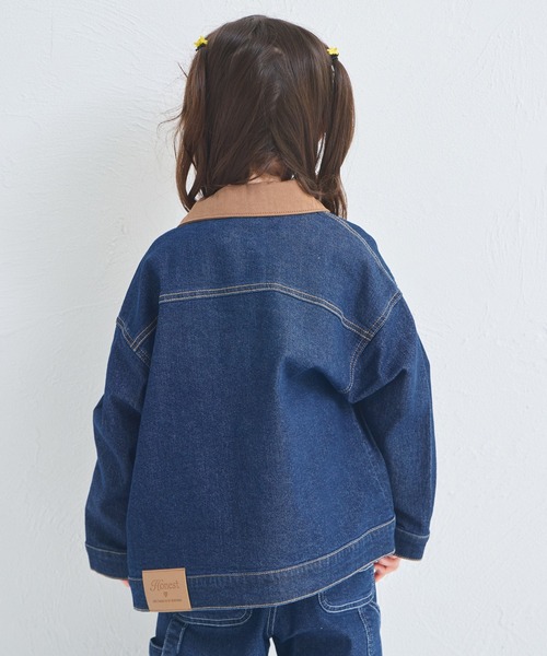 pairmanon（ペアマノン）の「ユニセックス タグ付き カバーオール デニムジャケット（デニムジャケット・キッズ・ライトブルー/インディゴブルー・100/110/120/130/140/150/90）」の11枚目の写真