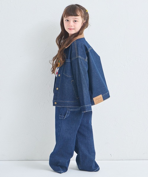 pairmanon（ペアマノン）の「ユニセックス タグ付き カバーオール デニムジャケット（デニムジャケット・キッズ・ライトブルー/インディゴブルー・100/110/120/130/140/150/90）」の13枚目の写真