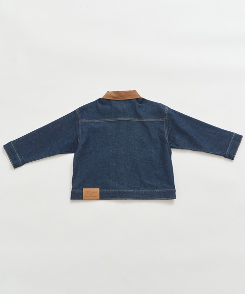 pairmanon（ペアマノン）の「ユニセックス タグ付き カバーオール デニムジャケット（デニムジャケット・キッズ・ライトブルー/インディゴブルー・100/110/120/130/140/150/90）」の19枚目の写真