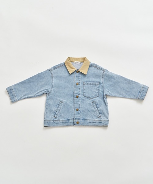 pairmanon（ペアマノン）の「ユニセックス タグ付き カバーオール デニムジャケット（デニムジャケット・キッズ・ライトブルー/インディゴブルー・100/110/120/130/140/150/90）」の20枚目の写真