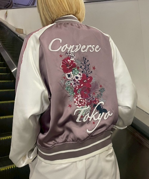 SATIN SHORT SOUVENIR JACKET（スカジャン）｜CONVERSE TOKYO