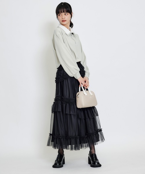 REDYAZEL（レディアゼル）の「レザーライクチャンキーヒールローファー（パンプス・レディース・ブラック・LARGE/MEDIUM）」の4枚目の写真