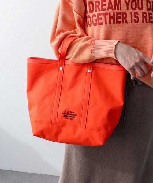 Three Four Time(スリーフォータイム)の「タイディートート M(トートバッグ・レディース・オレンジ/ブルー/ブラック・FREE)」の3枚目の写真