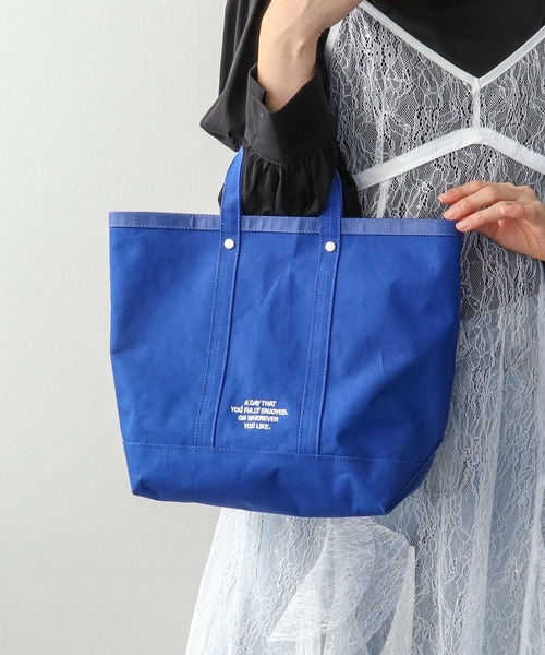 Three Four Time(スリーフォータイム)の「タイディートート M(トートバッグ・レディース・オレンジ/ブルー/ブラック・FREE)」の2枚目の写真