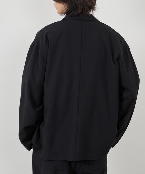 URBAN COLLECTION(アーバンコレクション)の「URBANCOLLECTION ポリリップストップ テーラードジャケット&イージーパンツ セットアップ(セットアップ・メンズ・ブラック/ネイビー・XL/L/M)」の4枚目の写真