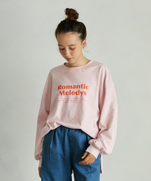 undeny.(アンディニ-)の「undeny/アンディニー Romantic L/S Tシャツ(Tシャツ/カットソー・レディース・チャコールグレー/ホワイト/ピンク・F)」の2枚目の写真