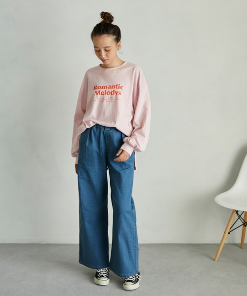 undeny.(アンディニ-)の「undeny/アンディニー Romantic L/S Tシャツ(Tシャツ/カットソー・レディース・チャコールグレー/ホワイト/ピンク・F)」の5枚目の写真