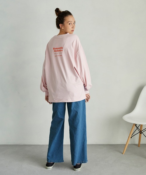 undeny.(アンディニ-)の「undeny/アンディニー Romantic L/S Tシャツ(Tシャツ/カットソー・レディース・チャコールグレー/ホワイト/ピンク・F)」の6枚目の写真