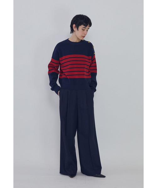 1er Arrondissement(プルミエアロンディスモン)の「ツイルワイドトラウザー(その他パンツ・レディース・ブルー系その他3・38/36)」の9枚目の写真