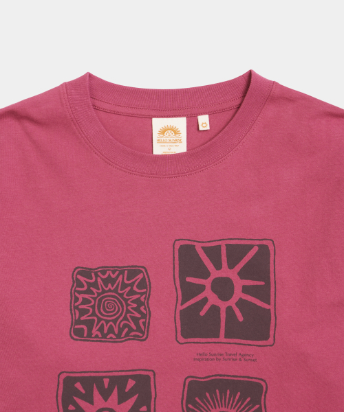 HELLO SUNRISE(ハローサンライズ)の「Sun Stamp L/S Tee_Magenta Pink(Tシャツ/カットソー・レディース・マジェンタ・SMALL/MEDIUM/LARGE)」の2枚目の写真