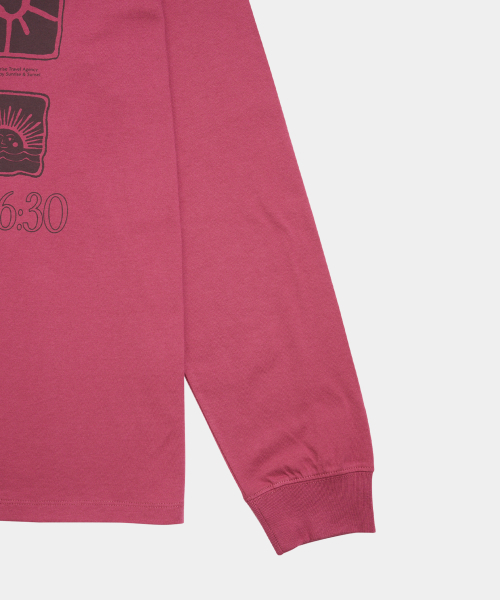 HELLO SUNRISE(ハローサンライズ)の「Sun Stamp L/S Tee_Magenta Pink(Tシャツ/カットソー・レディース・マジェンタ・SMALL/MEDIUM/LARGE)」の3枚目の写真