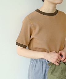 PAR ICI | タックワッフル 半袖カットソー(Tシャツ/カットソー)