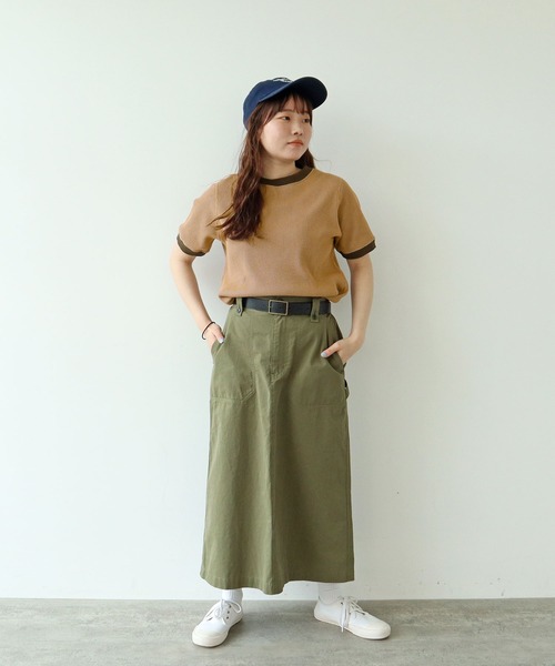 PAR ICI（パーリッシィ）の「タックワッフル 半袖カットソー（Tシャツ/カットソー・レディース・オレンジ・FREE）」の13枚目の写真