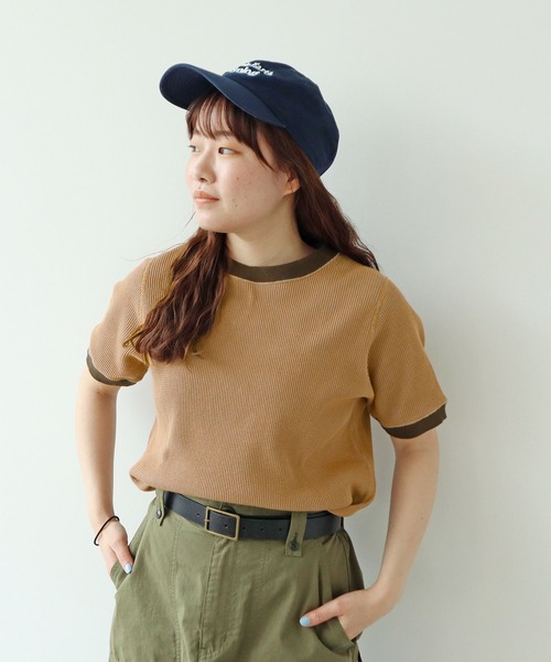 PAR ICI（パーリッシィ）の「タックワッフル 半袖カットソー（Tシャツ/カットソー・レディース・オレンジ・FREE）」の11枚目の写真