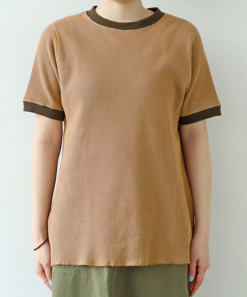 PAR ICI（パーリッシィ）の「タックワッフル 半袖カットソー（Tシャツ/カットソー・レディース・オレンジ・FREE）」の17枚目の写真