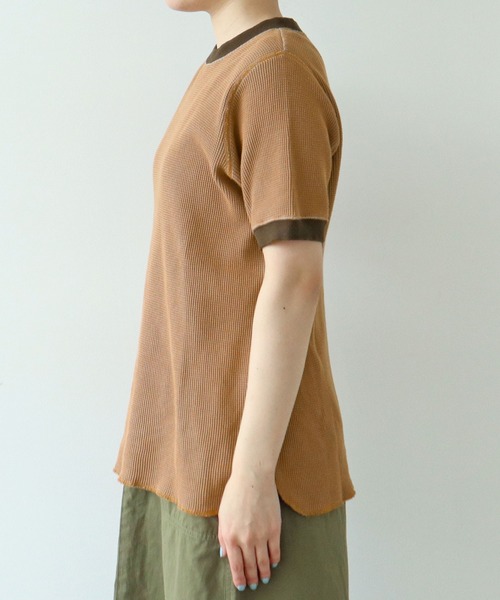 PAR ICI（パーリッシィ）の「タックワッフル 半袖カットソー（Tシャツ/カットソー・レディース・オレンジ・FREE）」の18枚目の写真