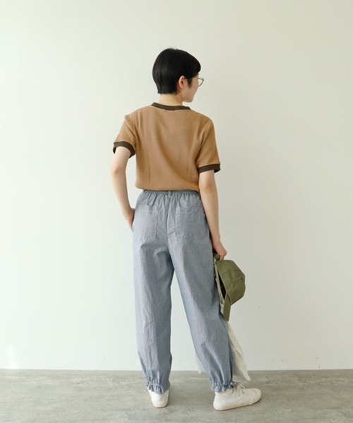 PAR ICI（パーリッシィ）の「タックワッフル 半袖カットソー（Tシャツ/カットソー・レディース・オレンジ・FREE）」の7枚目の写真