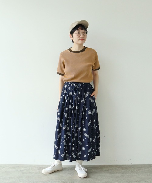 PAR ICI（パーリッシィ）の「タックワッフル 半袖カットソー（Tシャツ/カットソー・レディース・オレンジ・FREE）」の8枚目の写真