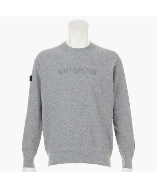 BRIEFING（ブリーフィング）の「【BRIEFING GOLF／ブリーフィングゴルフ】MEN’S BACK LOGO CREWNECK KNIT（Tシャツ/カットソー・メンズ・ベージュ/ネイビー/グレー・M/L/XL/S）」の2枚目の写真
