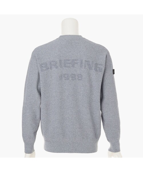 BRIEFING（ブリーフィング）の「【BRIEFING GOLF／ブリーフィングゴルフ】MEN’S BACK LOGO CREWNECK KNIT（Tシャツ/カットソー・メンズ・ベージュ/ネイビー/グレー・M/L/XL/S）」の12枚目の写真