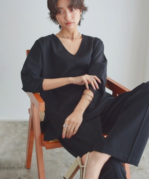 RASW（ラス）の「[RASW]ハイストレッチ多機能ストレートパンツ（その他パンツ・レディース・ブラック/ライトベージュ・L/PM/M）」の16枚目の写真