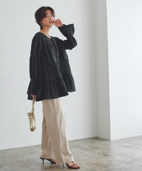 RASW（ラス）の「[RASW]ハイストレッチ多機能ストレートパンツ（その他パンツ・レディース・ブラック/ライトベージュ・L/PM/M）」の20枚目の写真
