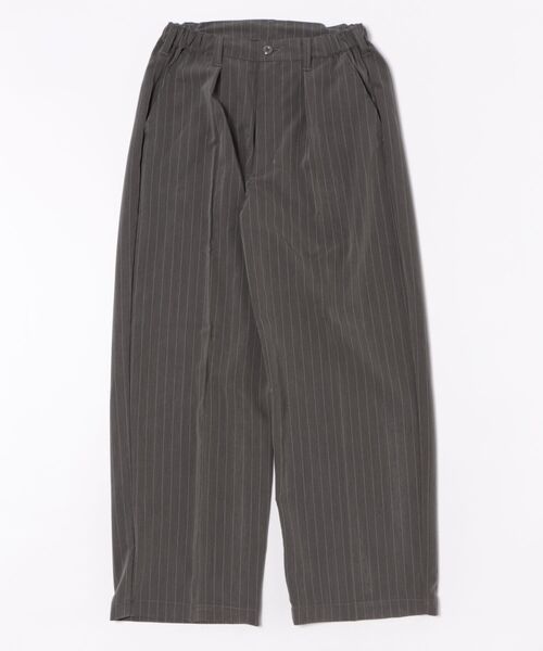 Revo.（レボ）の「ストライプ チェック 1タック イージー ワイドスラックス【UNISEX】（スラックス・メンズ・ブラック/ブラック系その他/チャコールグレー/ブラウン・M/L）」の3枚目の写真