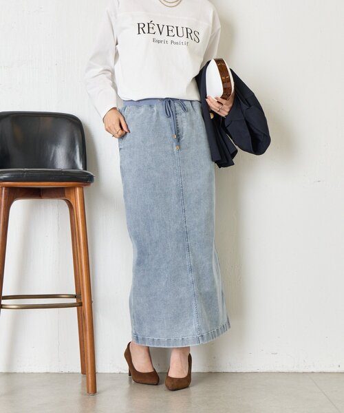 Jena espace merveilleux(ジェナ エスパスメルヴェイユ)の「ストレッチデニムスカート(スカート・レディース・ブラック/ブルー系その他・FREE)」の18枚目の写真