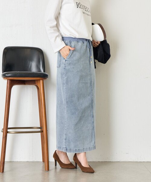 Jena espace merveilleux(ジェナ エスパスメルヴェイユ)の「ストレッチデニムスカート(スカート・レディース・ブラック/ブルー系その他・FREE)」の21枚目の写真