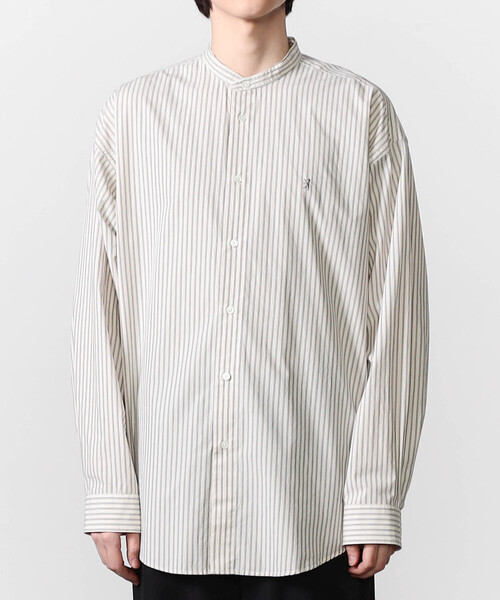 GYMPHLEX（ジムフレックス）の「Gymphlex | タイプライター バンドカラー 長袖シャツ STRIPE MEN（シャツ/ブラウス・メンズ・ホワイト系その他5・M/L）」の6枚目の写真