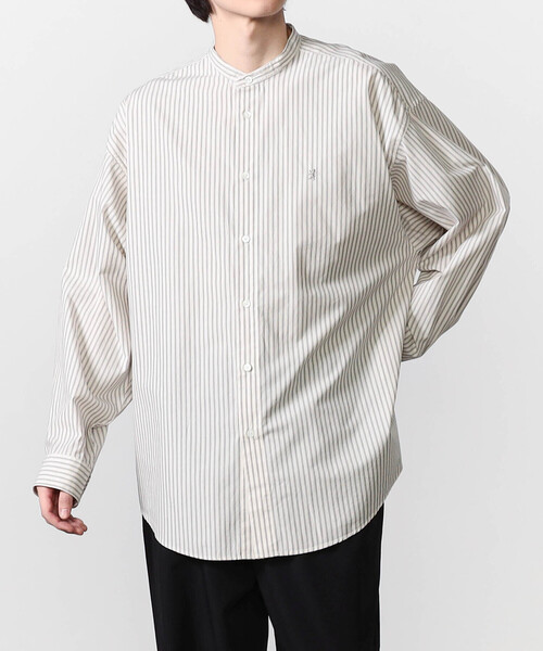GYMPHLEX（ジムフレックス）の「Gymphlex | タイプライター バンドカラー 長袖シャツ STRIPE MEN（シャツ/ブラウス・メンズ・ホワイト系その他5・M/L）」の9枚目の写真