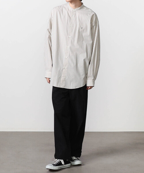 GYMPHLEX（ジムフレックス）の「Gymphlex | タイプライター バンドカラー 長袖シャツ STRIPE MEN（シャツ/ブラウス・メンズ・ホワイト系その他5・M/L）」の10枚目の写真