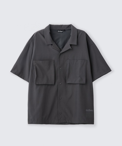 WILD THINGS(ワイルドシングス)の「オープンカラーポケットシャツ│OPEN COLLAR POCKET SHIRT(シャツ/ブラウス・メンズ・オリーブ/ブラック/グレー・XL/L/M/S)」の2枚目の写真