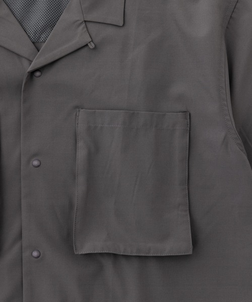 WILD THINGS(ワイルドシングス)の「オープンカラーポケットシャツ│OPEN COLLAR POCKET SHIRT(シャツ/ブラウス・メンズ・オリーブ/ブラック/グレー・XL/L/M/S)」の8枚目の写真