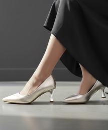 メタリック ポインテッド ヒールパンプス