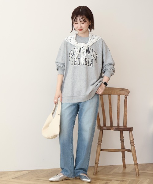 AMERICAN HOLIC(アメリカンホリック)の「ルーズストレートデニムパンツ(デニムパンツ・レディース・グレー/ワンウォッシュ/ライトインディゴブルー・M/L/S)」の20枚目の写真