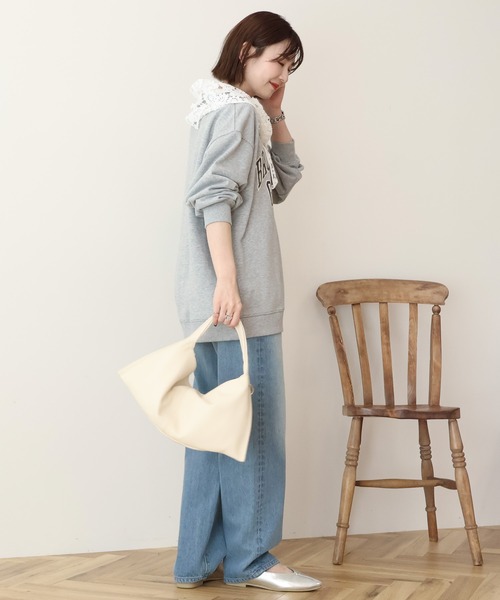 AMERICAN HOLIC(アメリカンホリック)の「ルーズストレートデニムパンツ(デニムパンツ・レディース・グレー/ワンウォッシュ/ライトインディゴブルー・M/L/S)」の21枚目の写真