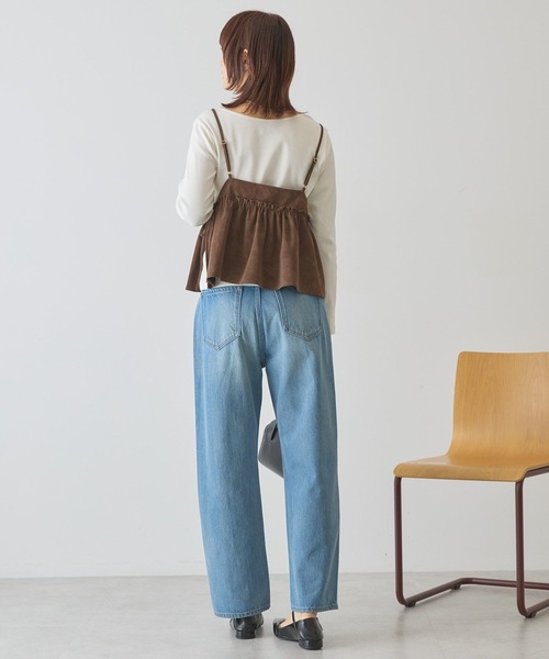 AMERICAN HOLIC（アメリカンホリック）の「ルーズストレートデニムパンツ（デニムパンツ・レディース・グレー/ワンウォッシュ/ライトインディゴブルー・M/L/S）」の7枚目の写真