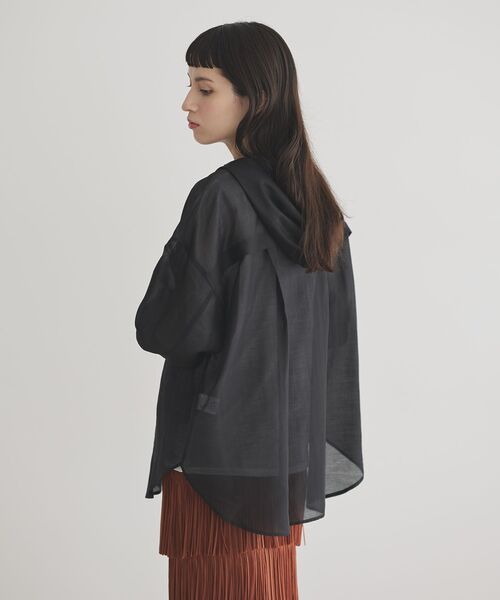 GARAGE OF GOOD CLOTHING（ガレージオブグッドクロージング）の「シアーフーディーシャツ（シャツ/ブラウス・レディース・ベージュ/ブラック・FREE）」の18枚目の写真