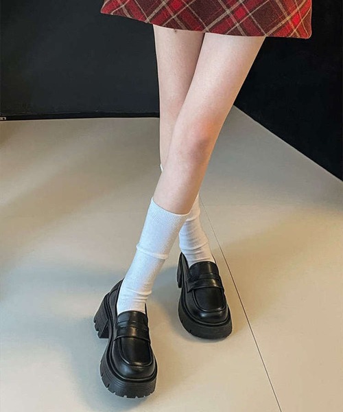 WESTSEA(ウエストシー)の「厚底コインローファー(ローファー・レディース・ブラック/ブラック系その他・S/M/L/XL)」の6枚目の写真
