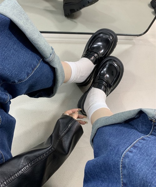 WESTSEA(ウエストシー)の「厚底コインローファー(ローファー・レディース・ブラック/ブラック系その他・S/M/L/XL)」の9枚目の写真