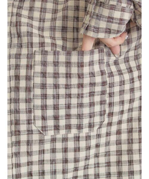 Samansa Mos2（サマンサ モスモス）の「ポコポコチェックオーバーシャツ（シャツ/ブラウス・レディース・ブルー/ベージュ/ピンク・F）」の22枚目の写真