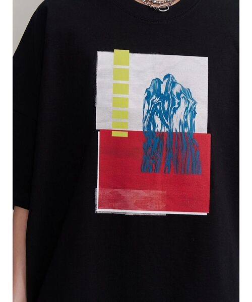 UN3D.（アンスリード）の「STRATUM GRAPHIC T-SH / ストレイタムグラフィックティーシャツ（Tシャツ/カットソー・レディース・ブラック/ホワイト・38/44）」の12枚目の写真