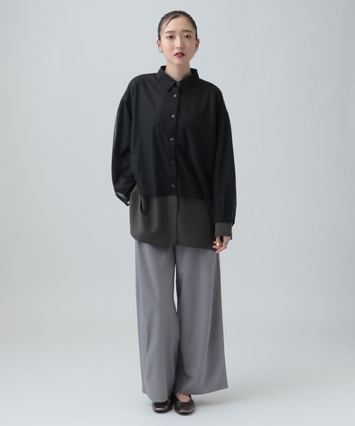LEPSIM(レプシィム)の「サラキレチュールレイヤーチュニック 639331(シャツ/ブラウス・レディース・グレー系その他/ピンク系その他/キャメル/ライトパープル・FREE)」の17枚目の写真