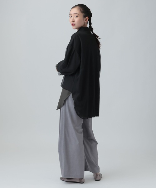 LEPSIM(レプシィム)の「サラキレチュールレイヤーチュニック 639331(シャツ/ブラウス・レディース・グレー系その他/ピンク系その他/キャメル/ライトパープル・FREE)」の19枚目の写真
