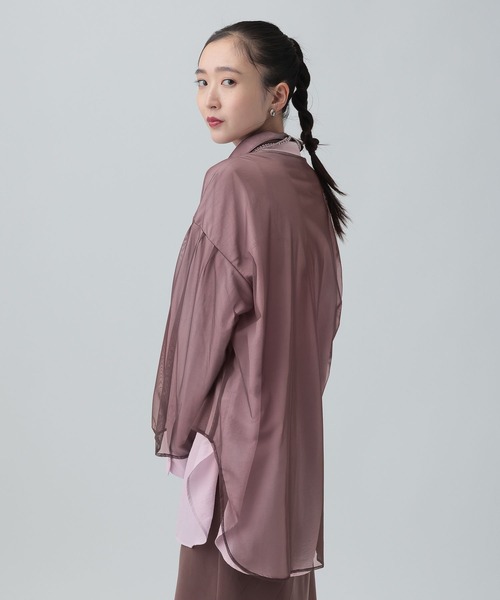 LEPSIM(レプシィム)の「サラキレチュールレイヤーチュニック 639331(シャツ/ブラウス・レディース・グレー系その他/ピンク系その他/キャメル/ライトパープル・FREE)」の21枚目の写真